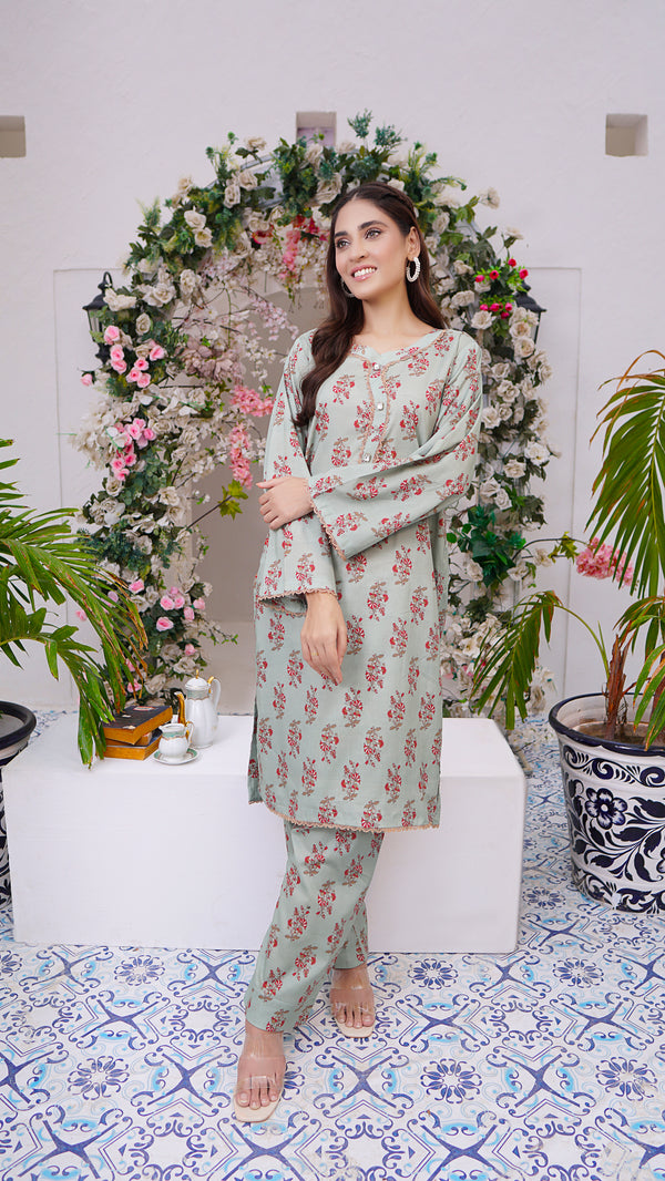 Printed Cambric cotton Stitched 2 Pc